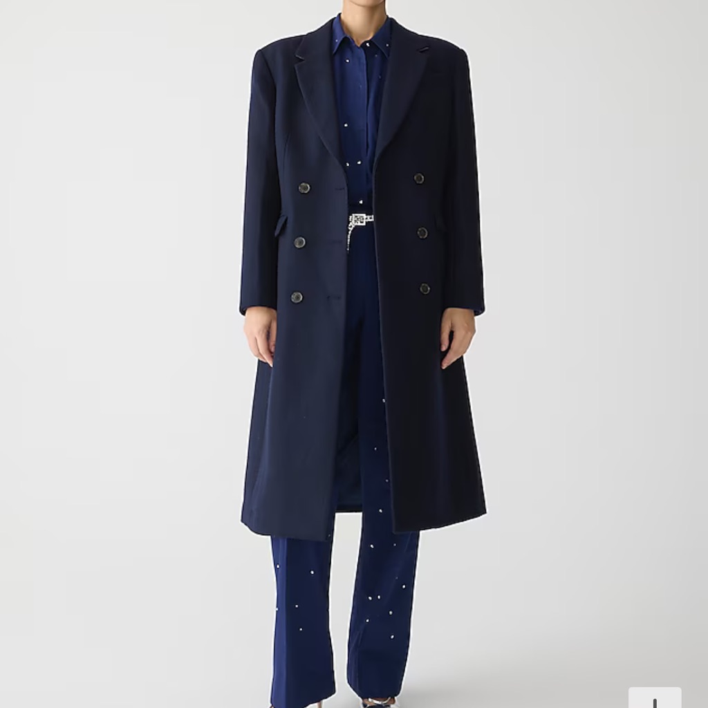 J. Crew Midnight Blue Long Pea Coat